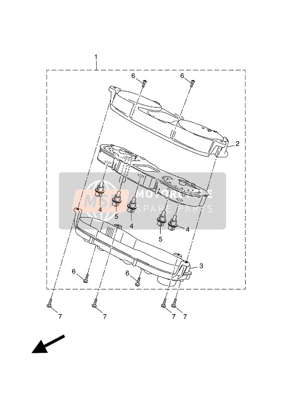 1SDH35006000, Meter Assy, Yamaha, 0